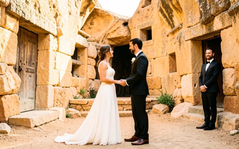 Sposi si scambiano le promesse tra le case in pietra dei Sassi di Matera